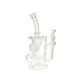 Gili glass bong with showerhead, swiss perc & recycler. side view.