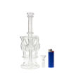 Gili glass bong with showerhead, swiss perc & recycler. front view.