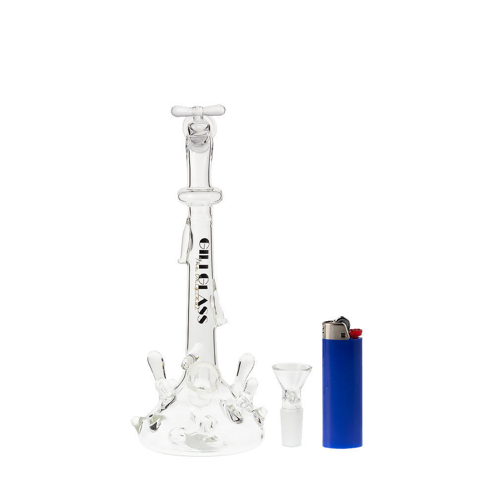 Gili Glass Clear Water Faucet Splash Bong Smoking Outlet