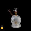 diamond glass amber frosted sphere showerhead bong