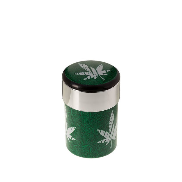 Green Pot Leaf Cup Holder Ashtray w/ LED Light