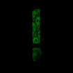 9mm green straight tube bong w/ glow-in-the-dark ghosts