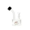 Gili Glass Watering Can Showerhead Bong w/ black accent. side view.