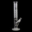 Diamond Glass clear frosted 9mm straight tube bong