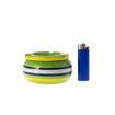 Green Stripe – Ceramic Ashtray w/ Removable Top