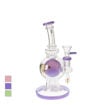 Diamond Glass purple 8" sphere cone perc Bong