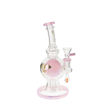 Diamond Glass pink 8" sphere cone perc Bong