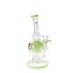 Diamond Glass mint green 8" sphere cone perc Bong