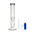 gray & clear 9mm Straight Tube Bong	