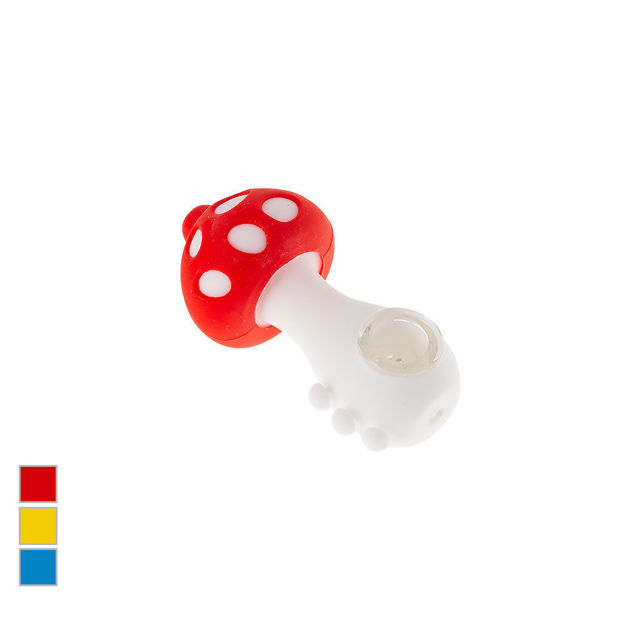 red Mushroom Mini Silicone Spoon Pipe