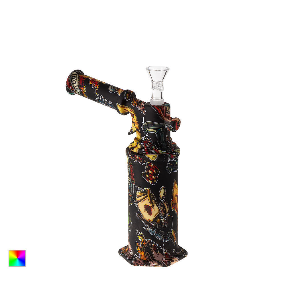 Top Gun 7.5" Silicone Percolator Bong Smoking Outlet