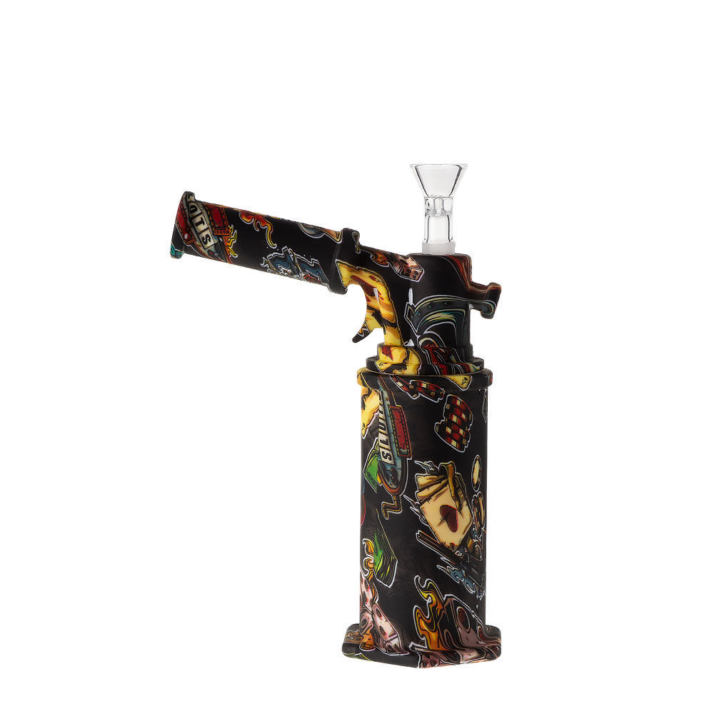 Top Gun 7.5" Silicone Percolator Bong Smoking Outlet