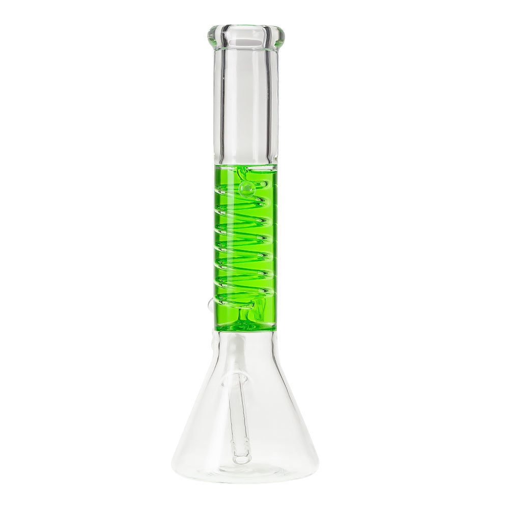 The Chiller 13" Glycerin Coil Beaker Bong Smoking Outlet