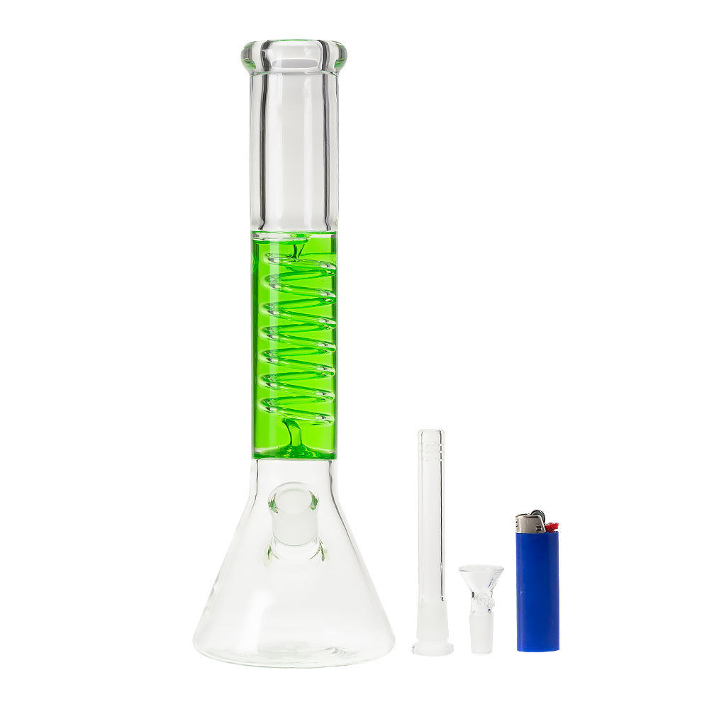 The Chiller 13" Glycerin Coil Beaker Bong Smoking Outlet