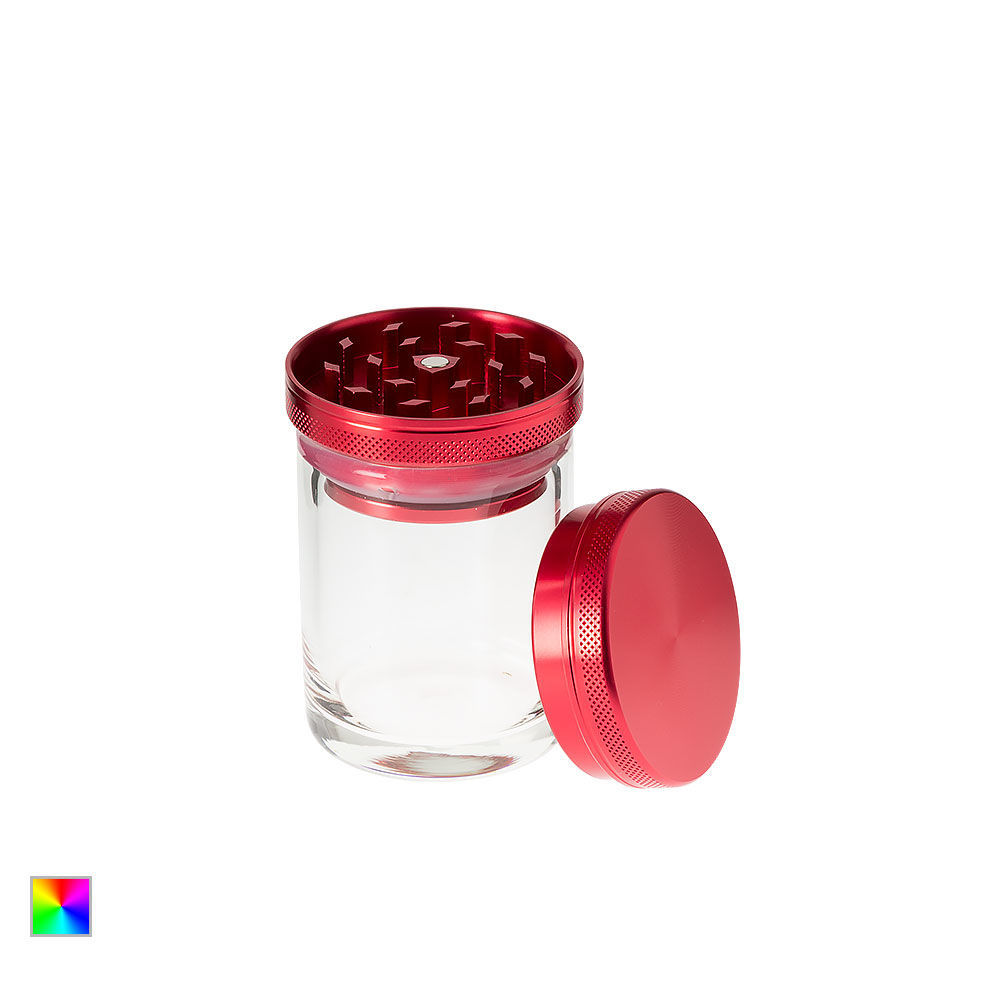 Small Glass Stash Jar with 5x Magnifying Lid