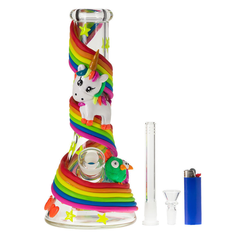 Unicorn Magic 12" Thick Glass Beaker Bong Smoking Outlet