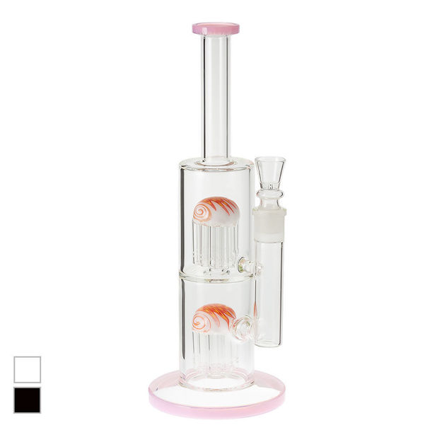 Wig-Wag Wave – 12.5" Double Tree Perc Bong