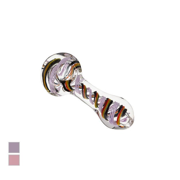Rasta Swirl – 4.25" Pyrex Glass Spoon Pipe