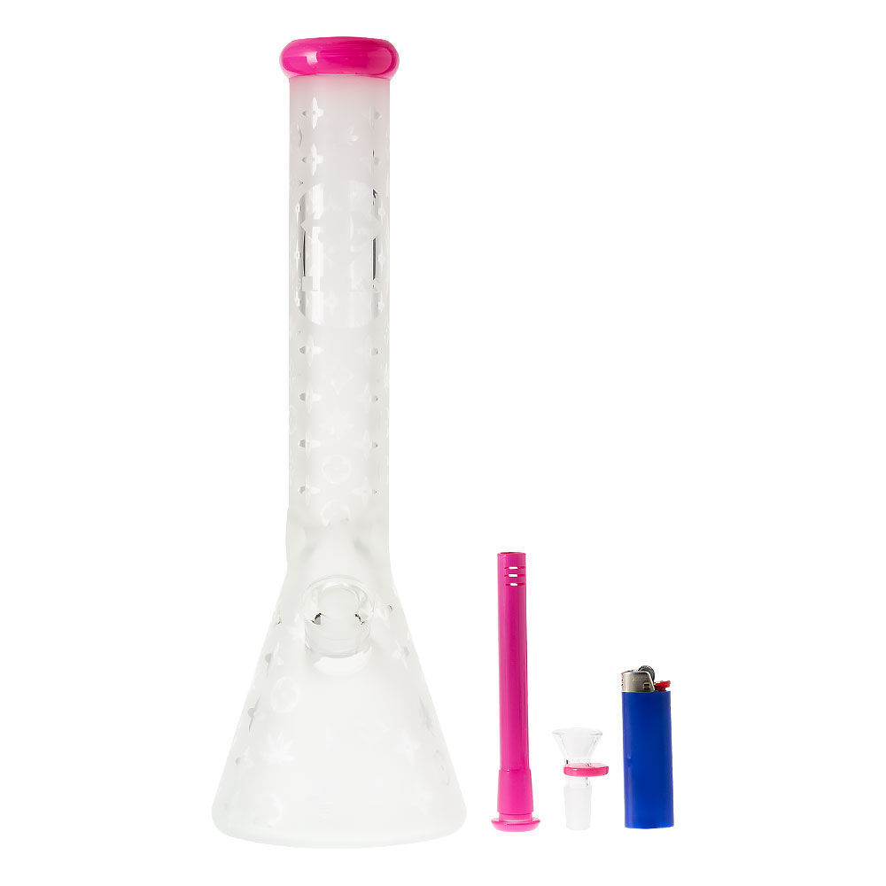 Gili Glass Bubblegum Frost 7mm Beaker Bong Smoking Outlet