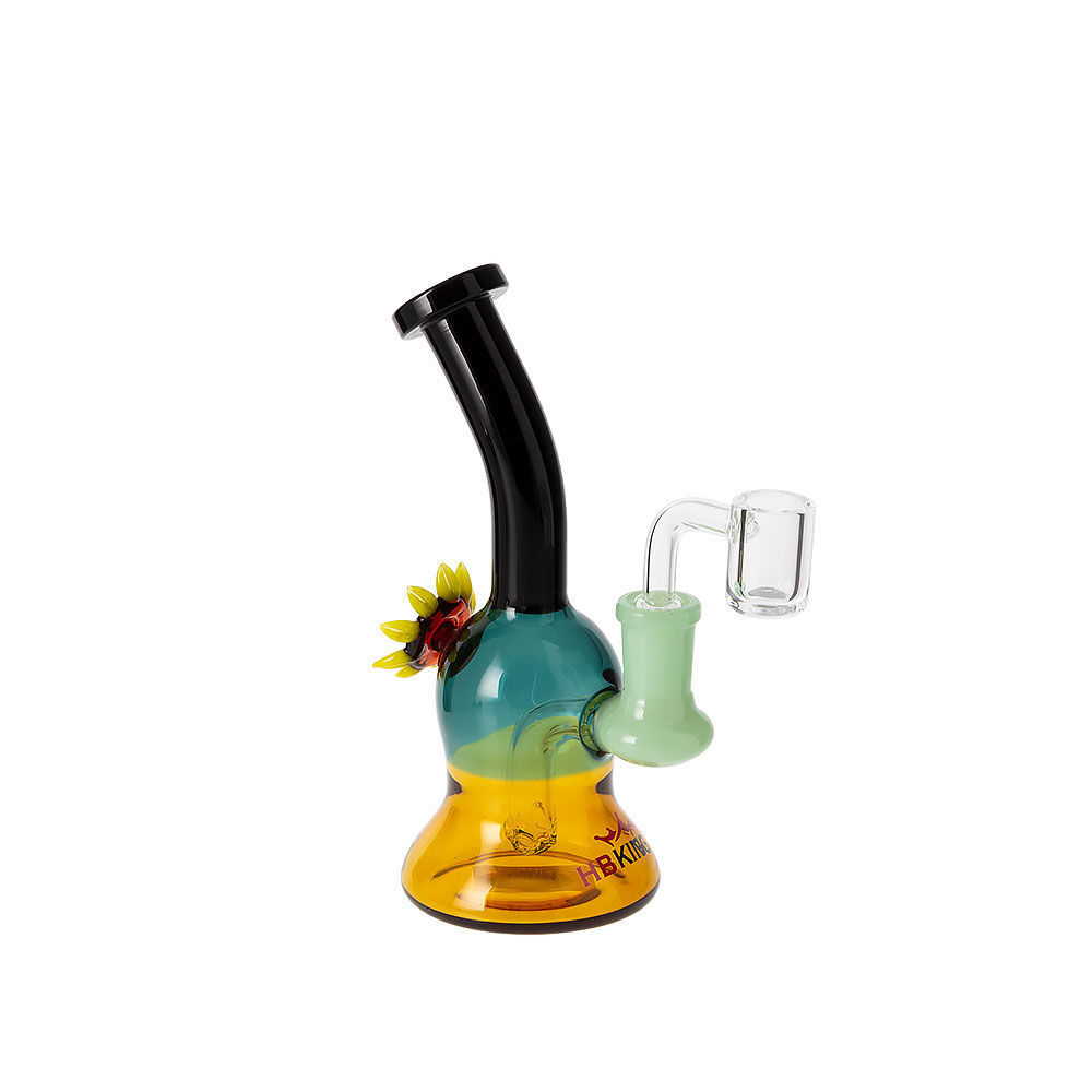 HB King Summer Sunflower 6" Glass Dab Rig Smoking Outlet