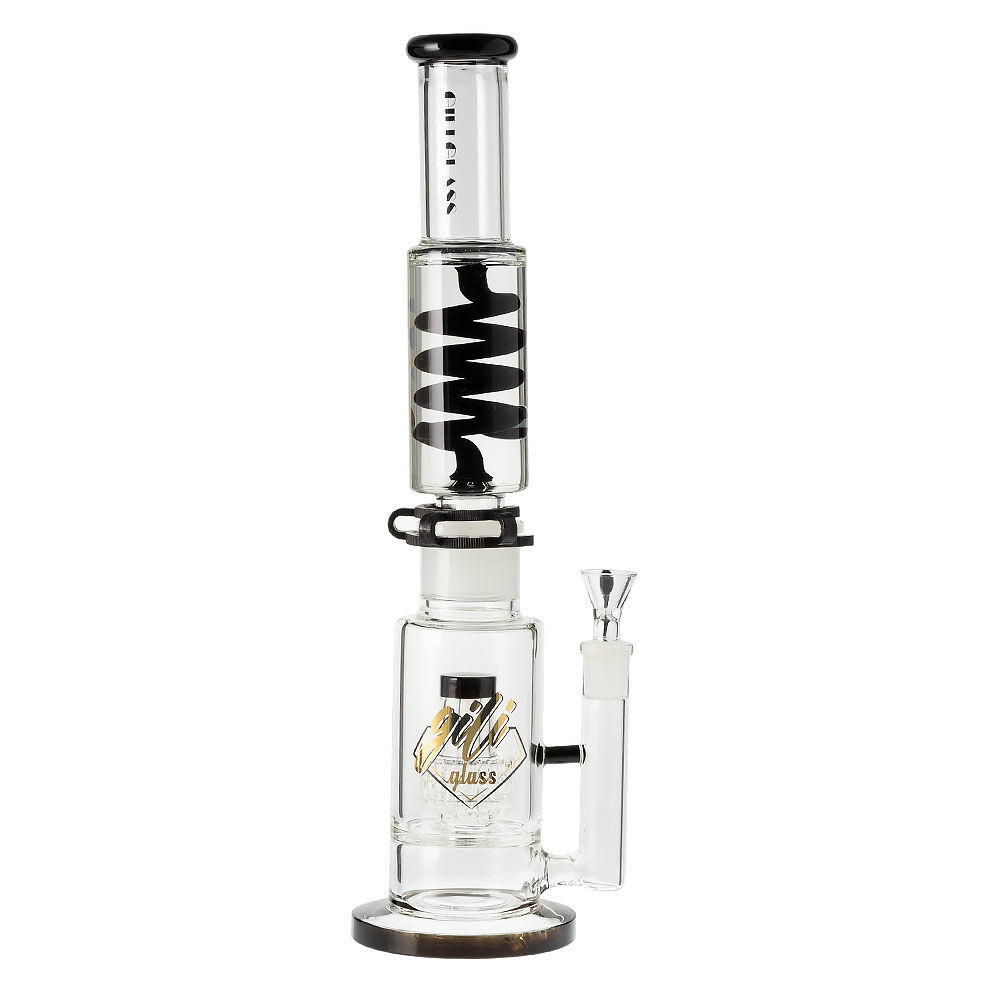 Gili Glass The Obsidian 15" Glycerin Coil Bong Smoking Outlet