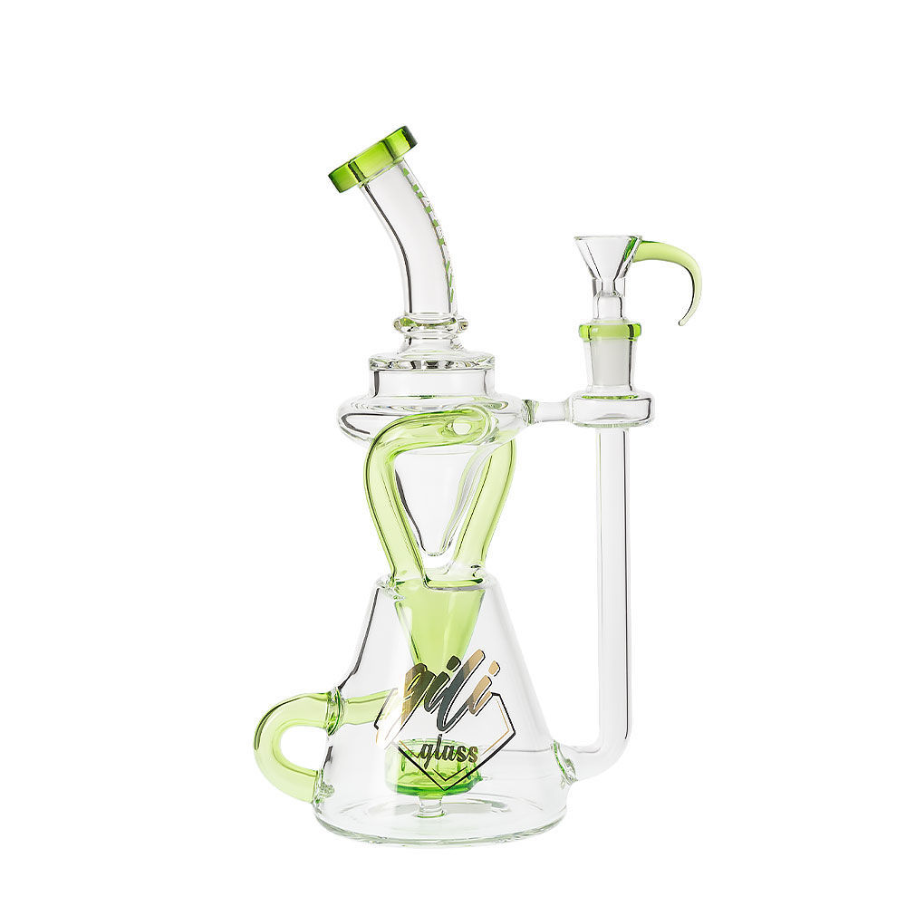 Gili Glass 9.5" Funnel Recycler Glass Bong Smoking Outlet