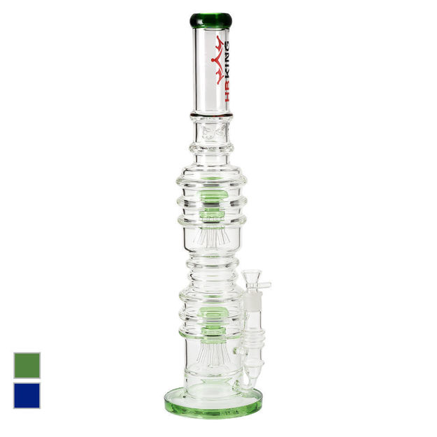 HB King – XL Double Jellyfish 21" Thick Glass Bong