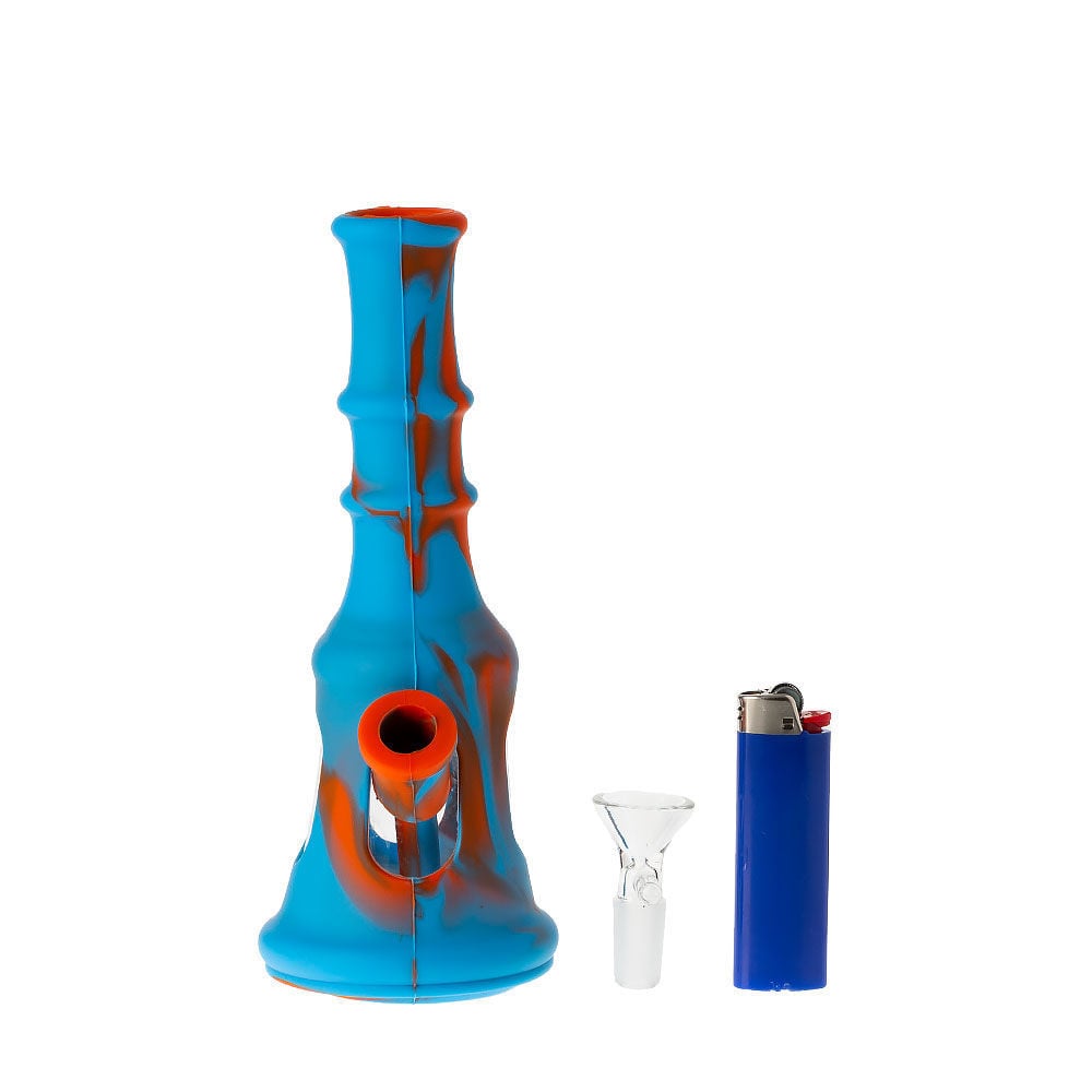 The Pagoda – 8" Silicone Hybrid Bong | Smoking Outlet