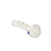 White Glow – 5.5" Large Glass Spoon Pipe