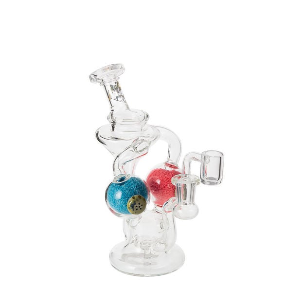 Gili Glass – Double Sphere 7" Recycler Dab Rig