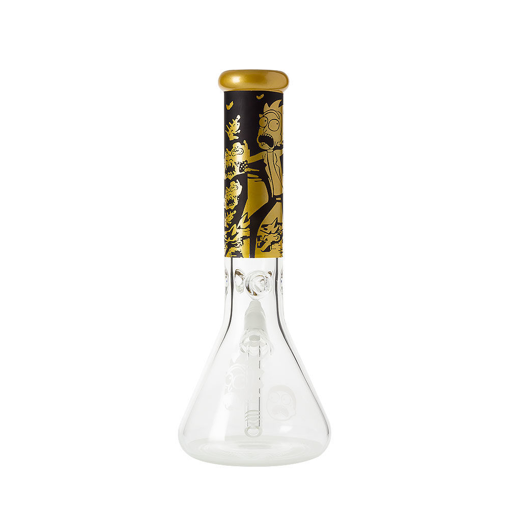 Golden Cartoon 12" Glass Beaker Bong Smoking Outlet