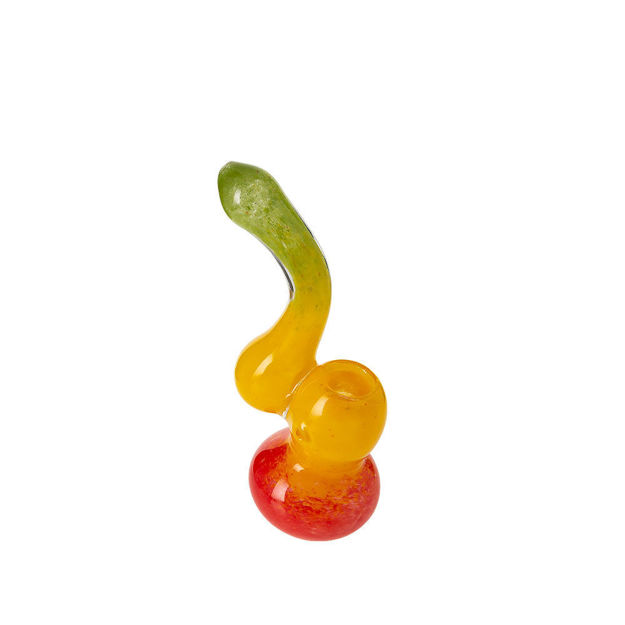 Rasta Ombre – 5.5" Glass Bubbler Pipe