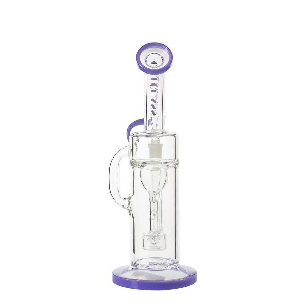 Gili Glass Purple Pearl 10" Recycler Bong Smoking Outlet