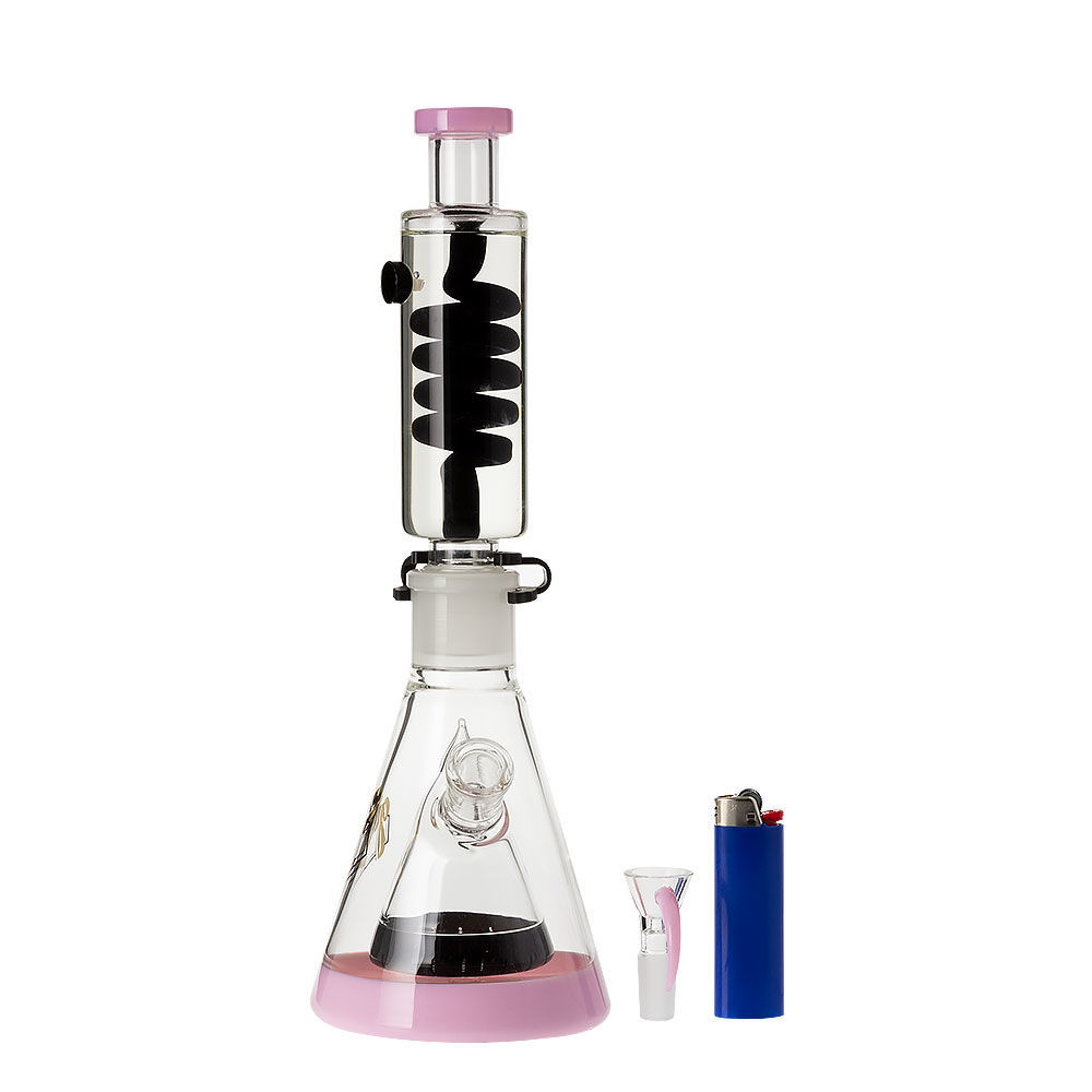 Gili Glass Spiral Cone 12" Glycerin Beaker Bong Smoking Outlet