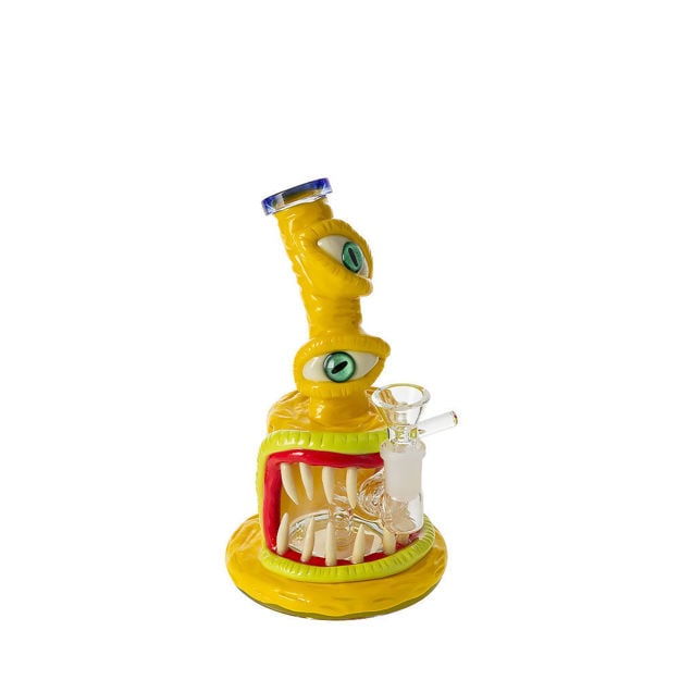 The Yellow Fiend – 7" Glass Monster Bong