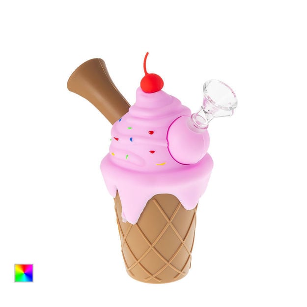Ice Cream Cone – 7" Silicone Bong