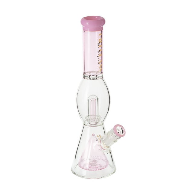 Gili Glass – Pure Pink 13.5" Double-Chamber Bong