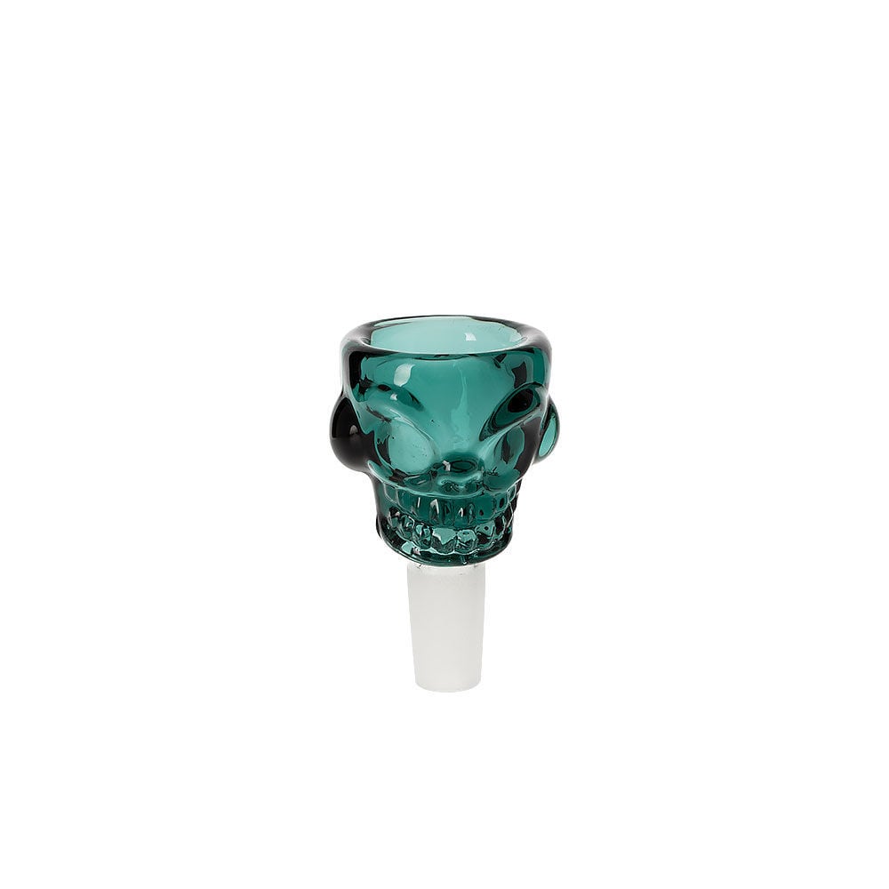 Skull Face 14mm Male Glass Bowl Piece Smoking Outlet