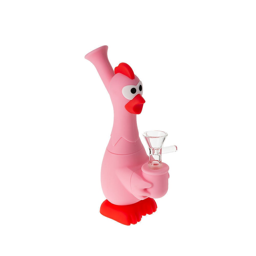 Rubber Chicken 6.5" Portable Silicone Bong Smoking Outlet