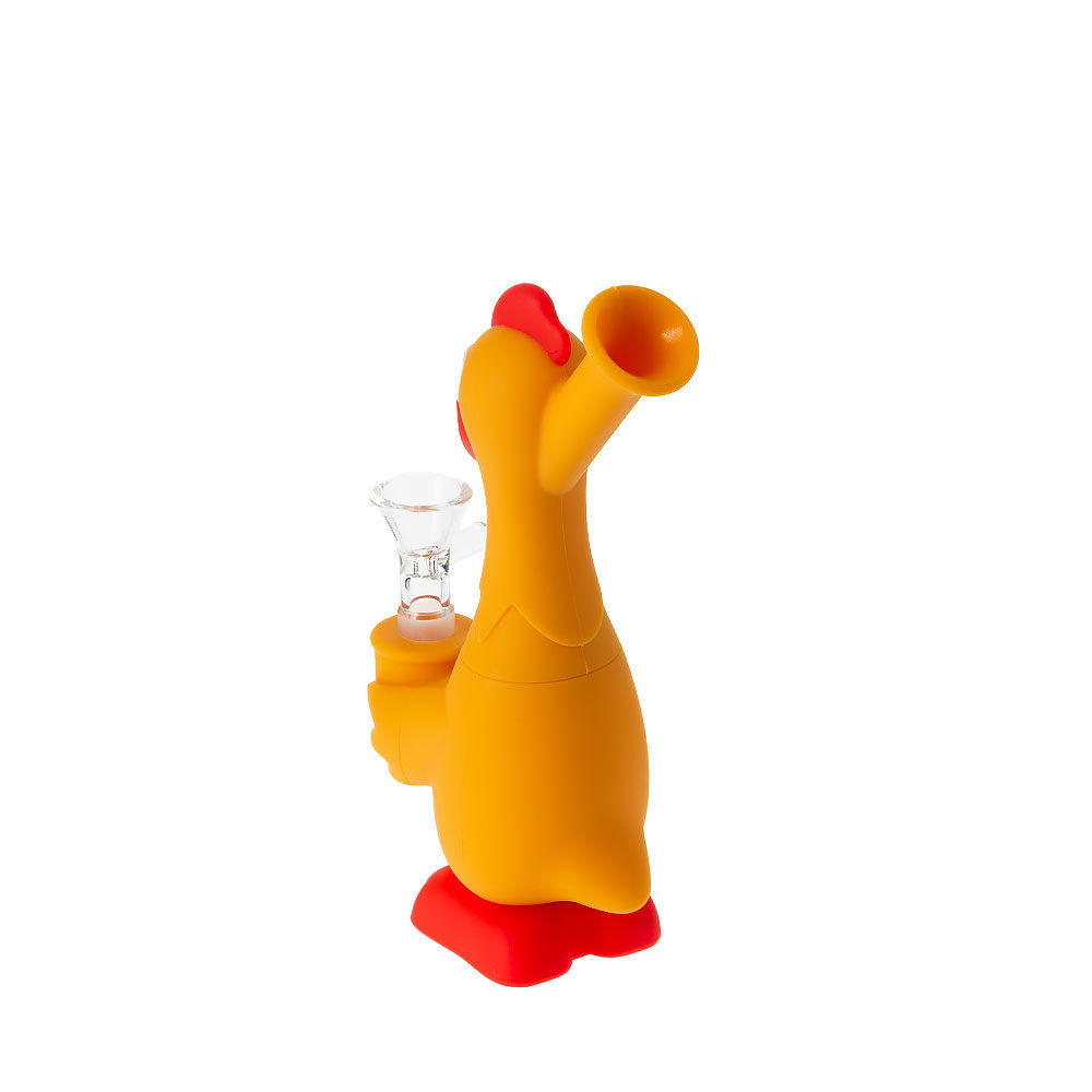 Rubber Chicken 6.5" Portable Silicone Bong Smoking Outlet