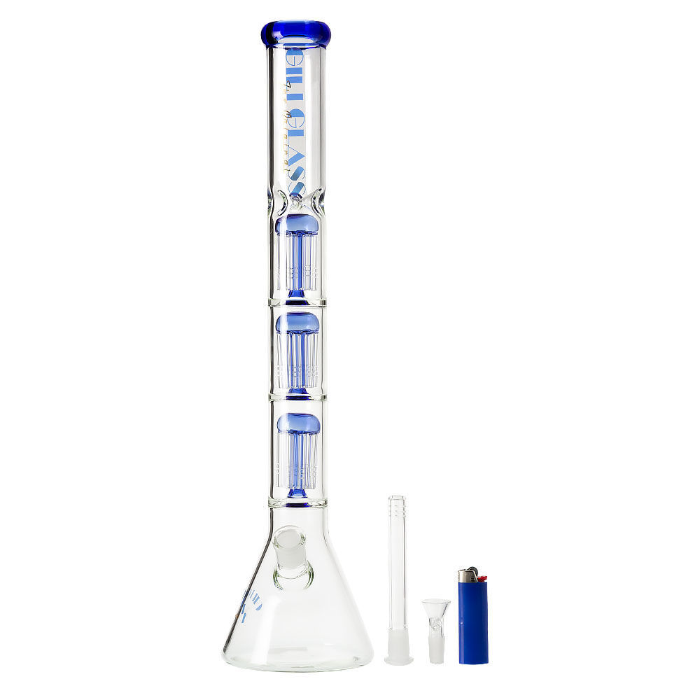 Gili Glass 21" QuadChamber Tree Beaker Bong Smoking Outlet