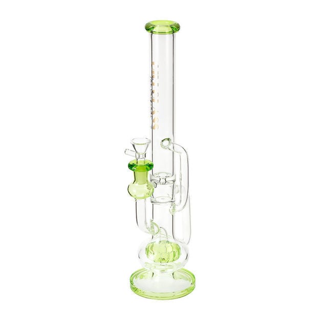 Gili Glass – Slime Green Recycler Straight Tube Bong