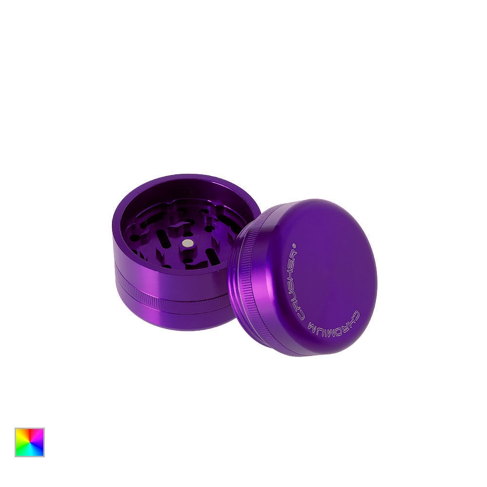 Chromium Crusher Herb Grinder With See Through Storage Area - 2.5
