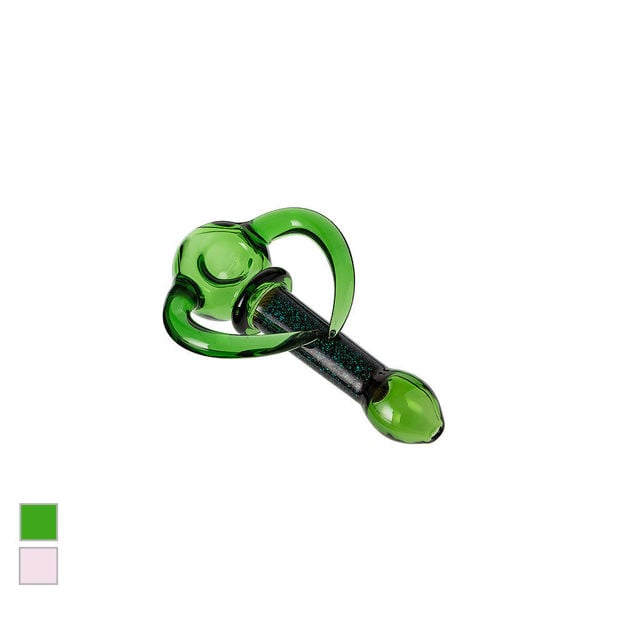 The Sparkler – 4.5" Glass Hook Spoon Pipe