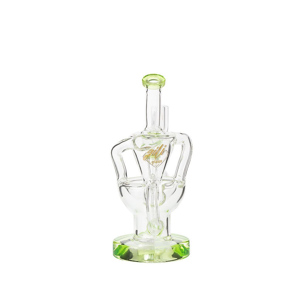 Gili Glass 6" Recycler Bowl Glass Dab Rig Smoking Outlet