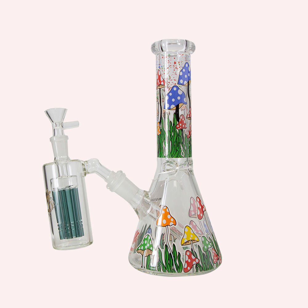 Gili Glass Mushroom Beaker Bong & Ash Catcher Set Smoking Outlet