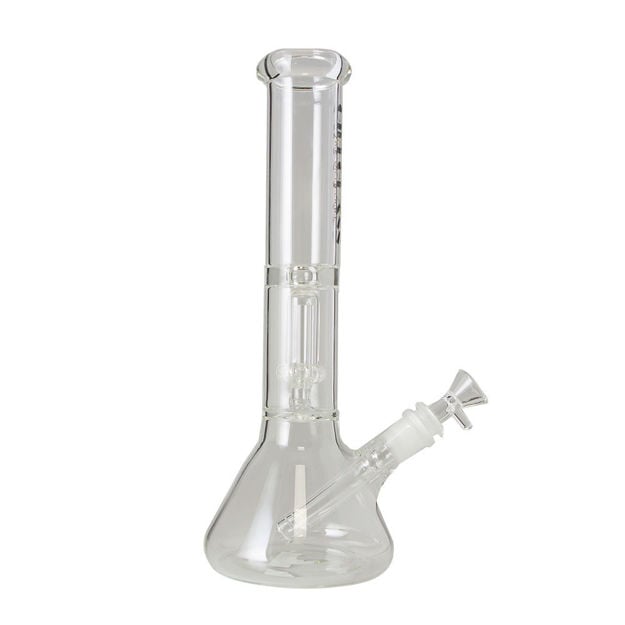 Gili Glass – 11.5" Clear Double-Chamber Beaker Bong