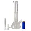 Gili Glass – 11.5" Clear Double-Chamber Beaker Bong