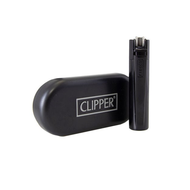 CLIPPER – Premium Black Butane Lighter & Case