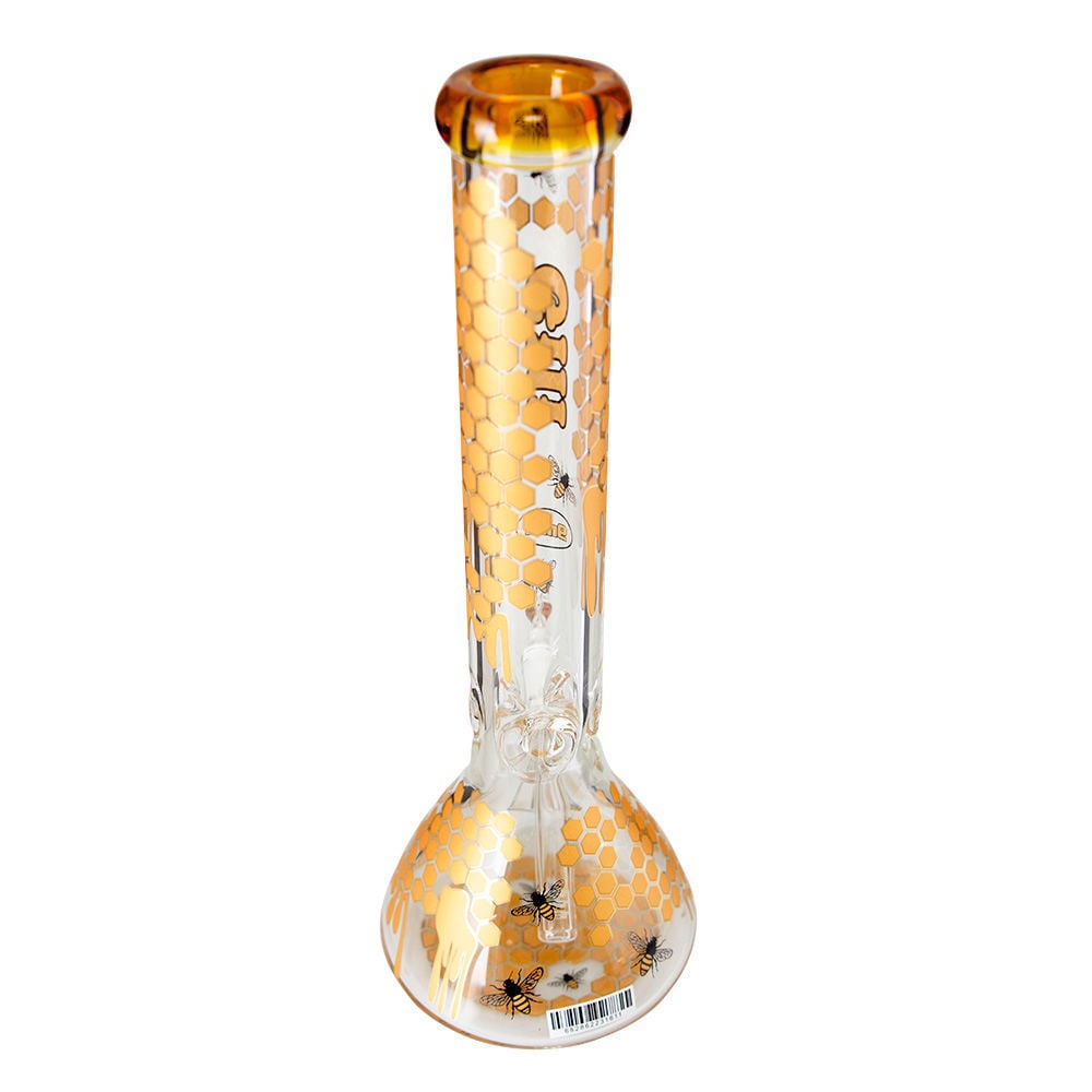 Gili Glass – 9mm Honeycomb Thick Beaker Bong | Smoking Outlet